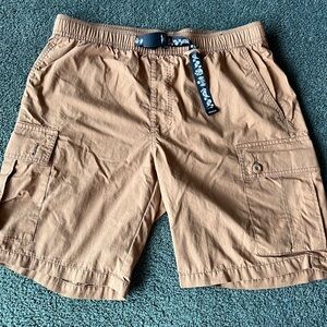 Men's RVCA Brown Cargo Shorts with Belt